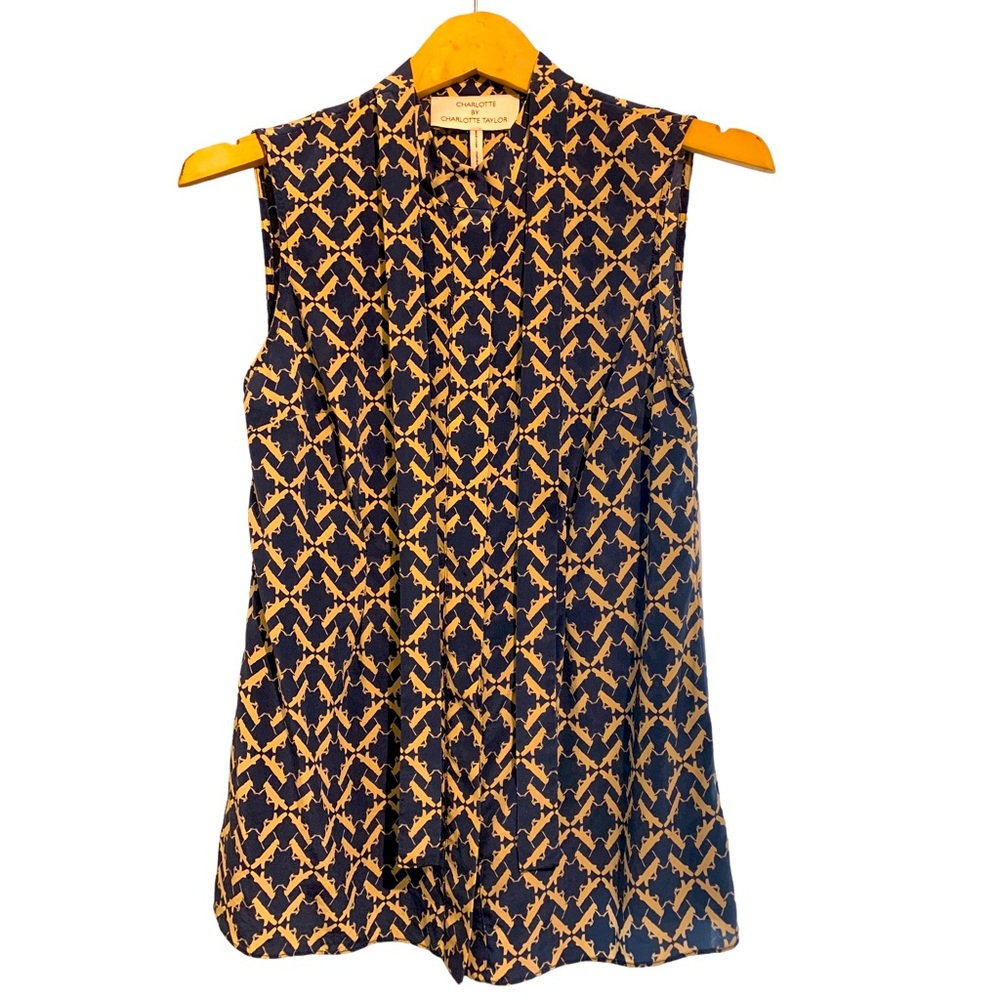 Anthropologie Charlotte by Charlotte Taylor Silk Sleeveless Top
